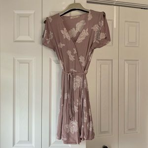 flutter-sleeve wrap dress • boutique brand